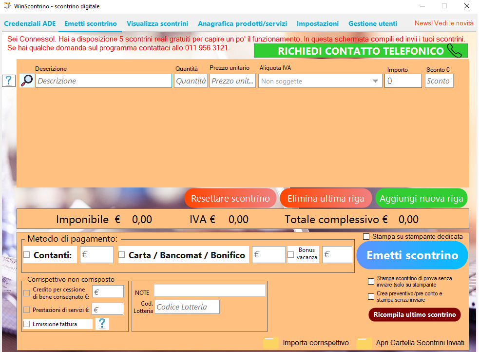Emissione da Windows