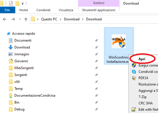 Istruzioni di installazione
