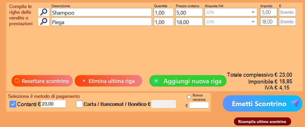 WinScontrino per il tuo parrucchiere o barbiere