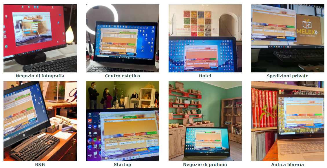 Testimonianze di WinScontrino installato sui computer di vari negozi