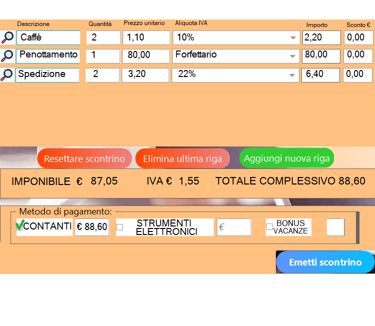 Come stampare uno scontrino fiscale